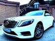 Автомобиль на свадьбу белый Мерседес w222 s-class. Роскошный седан Фото
